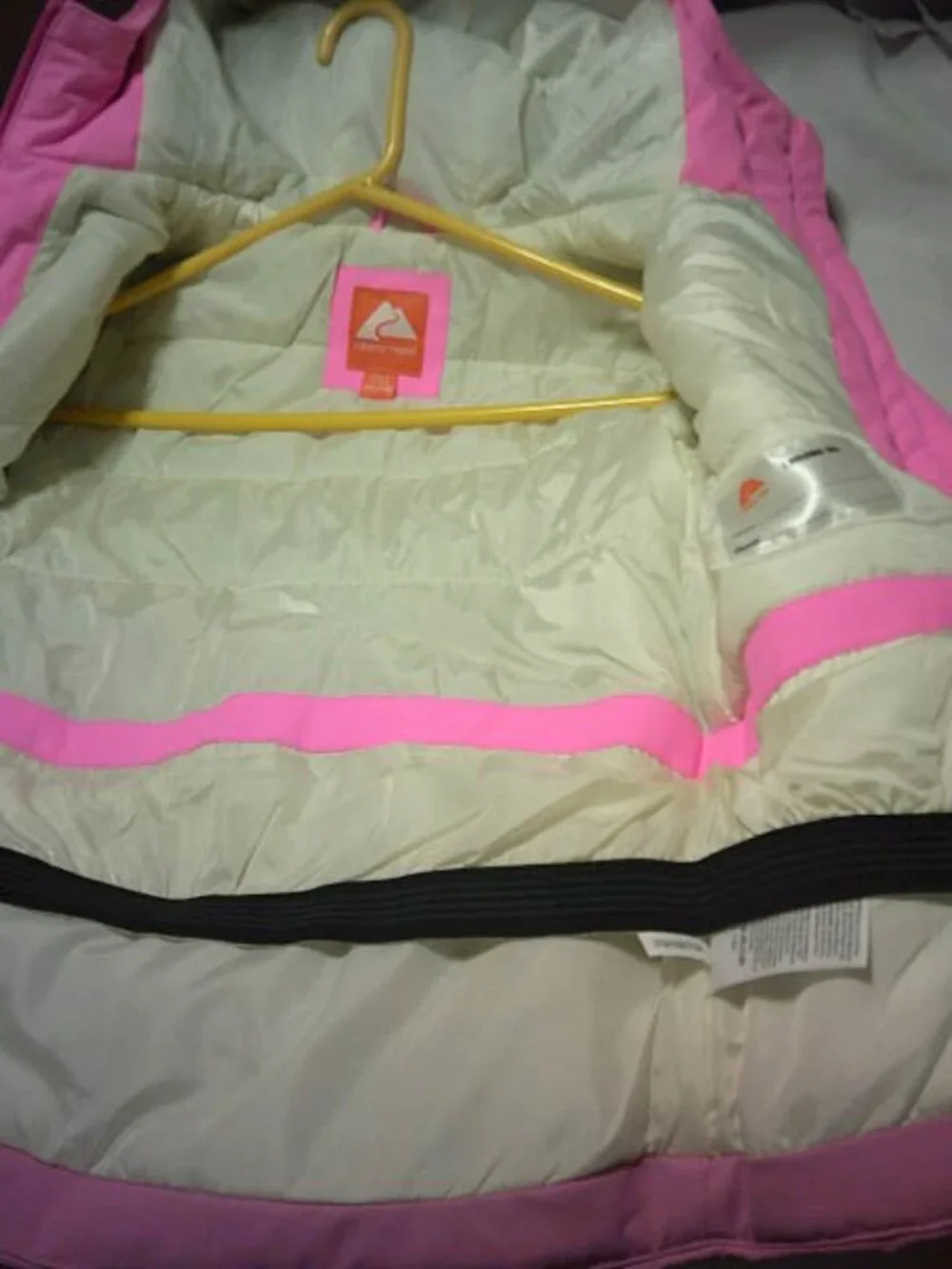 NEW OZARK TRAIL GIRLS SZ M 7/8 PINK SKI JACKET FULL ZIP 3 POCKETS WATER WIND RES